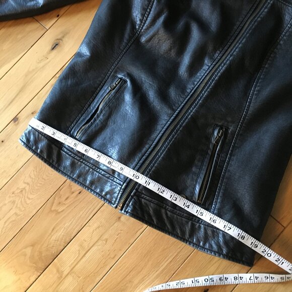 Point Zero Nicole Benisti Vegan Leather Moto Jacket - Picture 14 of 16